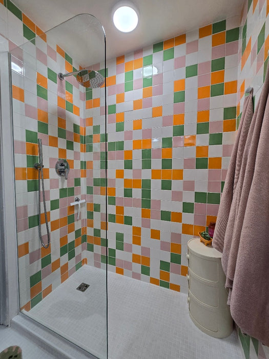 Modwalls Kiln Handmade Ceramic Tile | 4x4 | Colorful Modern tile for backsplashes, kitchens, bathrooms, showers & feature areas.