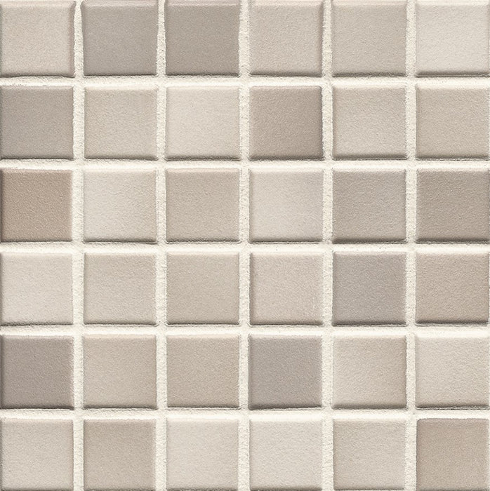 Sample of Modwalls Mediterranean Mosaic Porcelain Tile | Alexandria Blend Matte | Tan | Colorful Modern & Midcentury tile for bathrooms, kitchens, backsplashes, showers, floors, pools & outdoors.