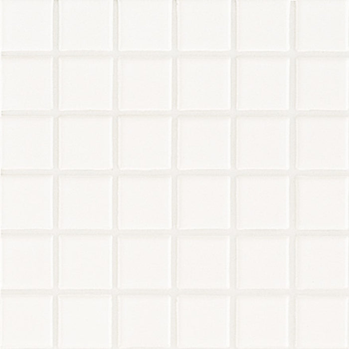 Sample of Modwalls Mediterranean Mosaic Porcelain Tile | Athens Blend Gloss | White | Colorful Modern & Midcentury tile for bathrooms, kitchens, backsplashes, showers, floors, pools & outdoors.