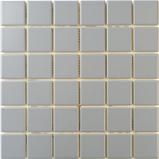 Modwalls ColorBlock 2 Porcelain Tile | Basalt | Gray | Colorful Modern & Midcentury tile for bathrooms, kitchens, backsplashes, showers, floors, pools & outdoors.