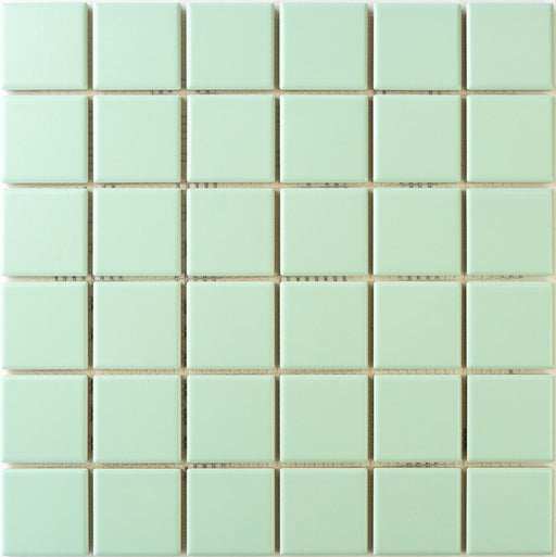 Modwalls ColorBlock 2 Porcelain Tile | Beach Bum | Green | Colorful Modern & Midcentury tile for bathrooms, kitchens, backsplashes, showers, floors, pools & outdoors.
