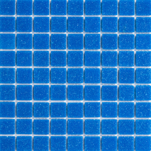 Sample of Modwalls Brio Glass Mosaic Tile | Bluebird | Blue | Colorful Modern & Midcentury glass tile for kitchens, bathrooms, backsplashes, showers, pools & outdoors.