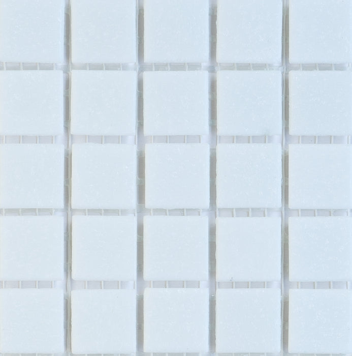Sample of Brio Glass Mosaic Tile | Bright White