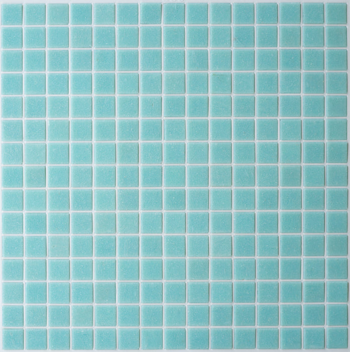 Modwalls Brio Glass Mosaic Tile | Cool Breeze | Aqua Blue | Colorful Modern & Midcentury glass tile for kitchens, bathrooms, backsplashes, showers, pools & outdoors.