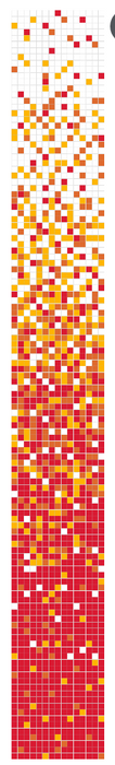 Modwalls Brio Glass Mosaic Gradient Tile | Campfire Gradient | Colorful Modern & Midcentury glass tile for kitchens, bathrooms, backsplashes, showers, pools & outdoors.
