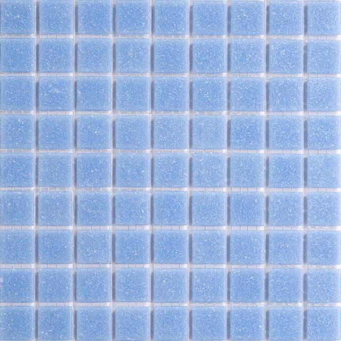 Sample of Modwalls Brio Glass Mosaic Tile | Iris | Purple | Colorful Modern & Midcentury glass tile for kitchens, bathrooms, backsplashes, showers, pools & outdoors.