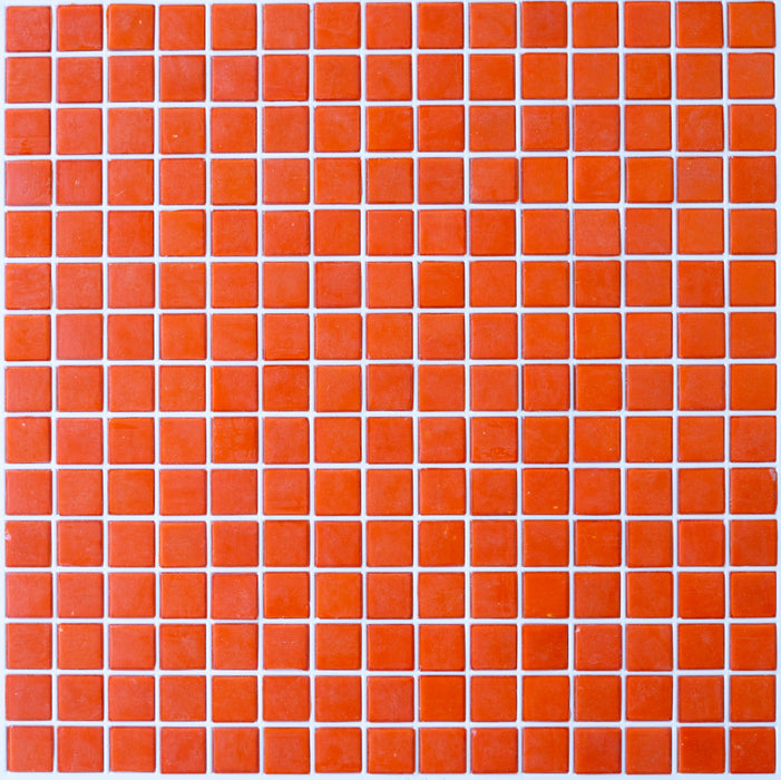 Modwalls Brio Glass Mosaic Tile | Orange | Colorful Modern & Midcentury glass tile for kitchens, bathrooms, backsplashes, showers, floors, pools & outdoors. 