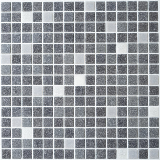 Modwalls Brio Glass Mosaic Tile | Rancho | Multicolor blend of gray and light gray | Colorful Modern & Midcentury glass tile for kitchens, bathrooms, backsplashes, showers, floors, pools & outdoors.
