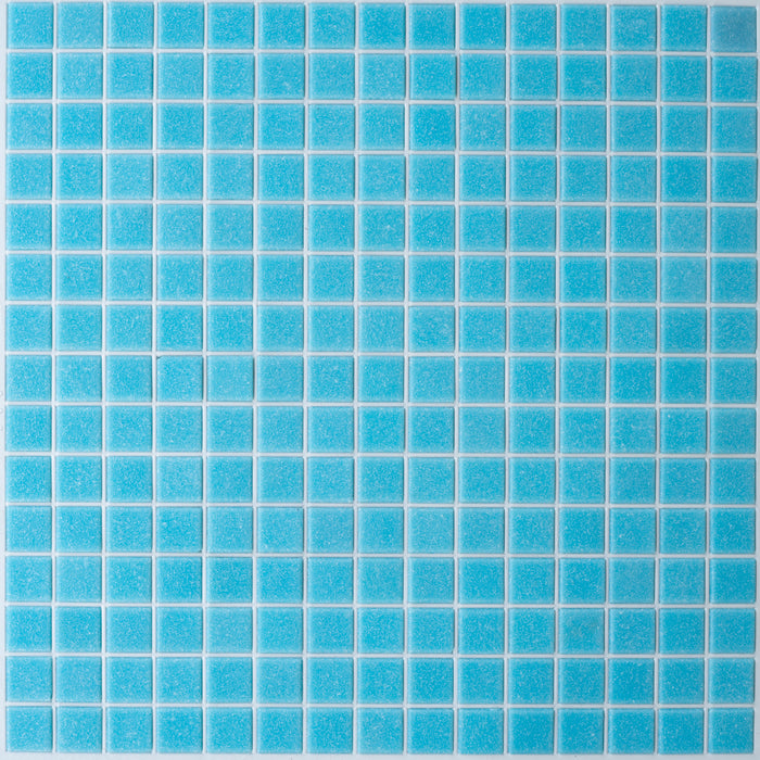 Modwalls Brio Glass Mosaic Tile | Robin’s Egg | Colorful Modern & Midcentury glass tile for kitchens, bathrooms, backsplashes, showers, floors, pools & outdoors. 