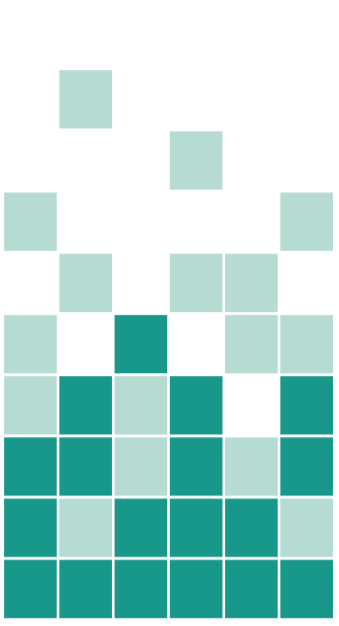Sample of Modwalls Brio Glass Mosaic Gradient Tile | Tropic Gradient | Gradient of greens and white | Colorful Modern & Midcentury glass tile for kitchens, bathrooms, backsplashes, showers, pools & outdoors.