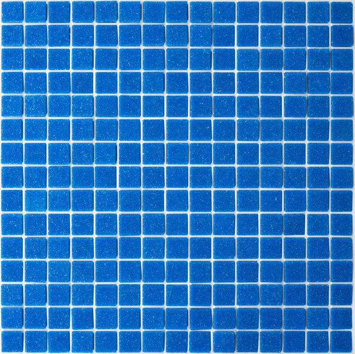 Modwalls Brio Glass Mosaic Tile | True Blue | Colorful Modern & Midcentury glass tile for kitchens, bathrooms, backsplashes, showers, pools & outdoors.