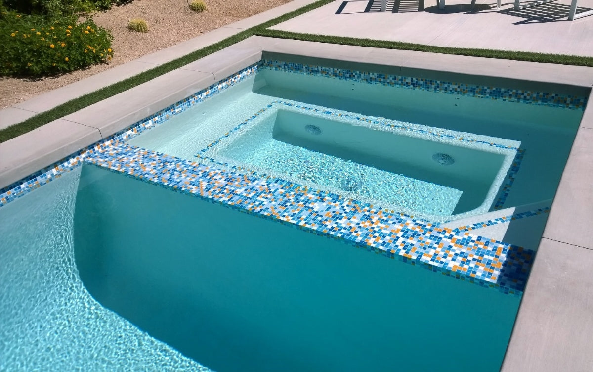 Modwalls Brio Glass Mosaic Tile | Santa Monica Blend | Colorful Modern & Midcentury glass tile for kitchens, bathrooms, backsplashes, showers, floors, pools & outdoors.