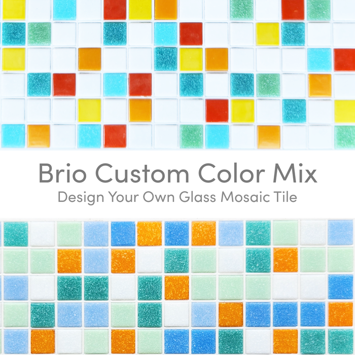 Brio Glass Mosaic Tile | Custom Color Mix