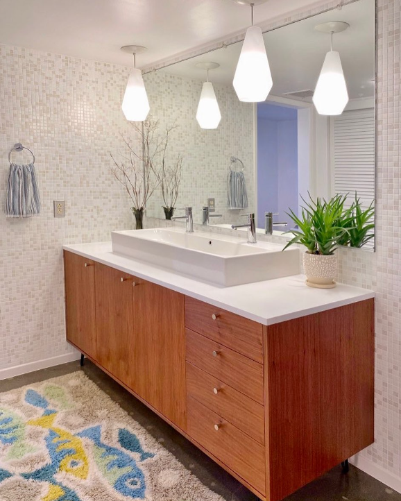Modwalls Brio Glass Mosaic Tile | White Linen Blend | Colorful Modern & Midcentury glass tile for kitchens, bathrooms, backsplashes, showers, floors, pools & outdoors. 