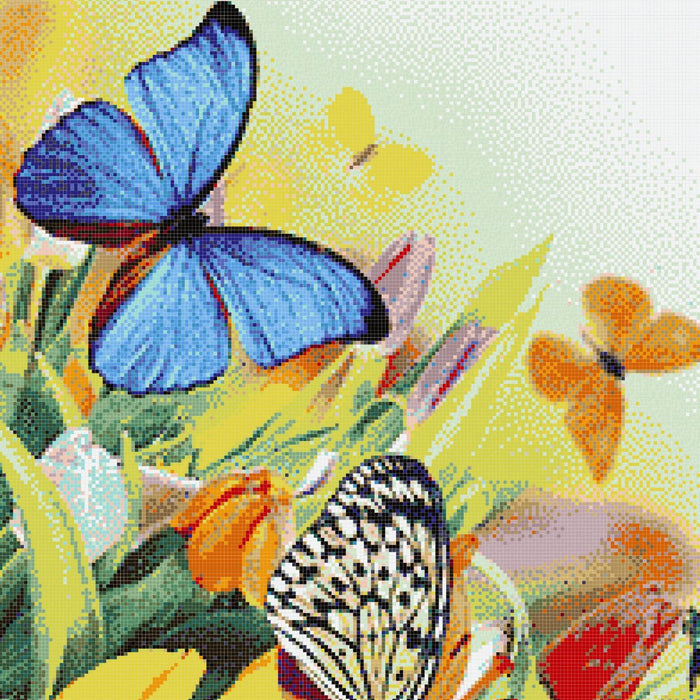 This depicts a custom glass tile mural.