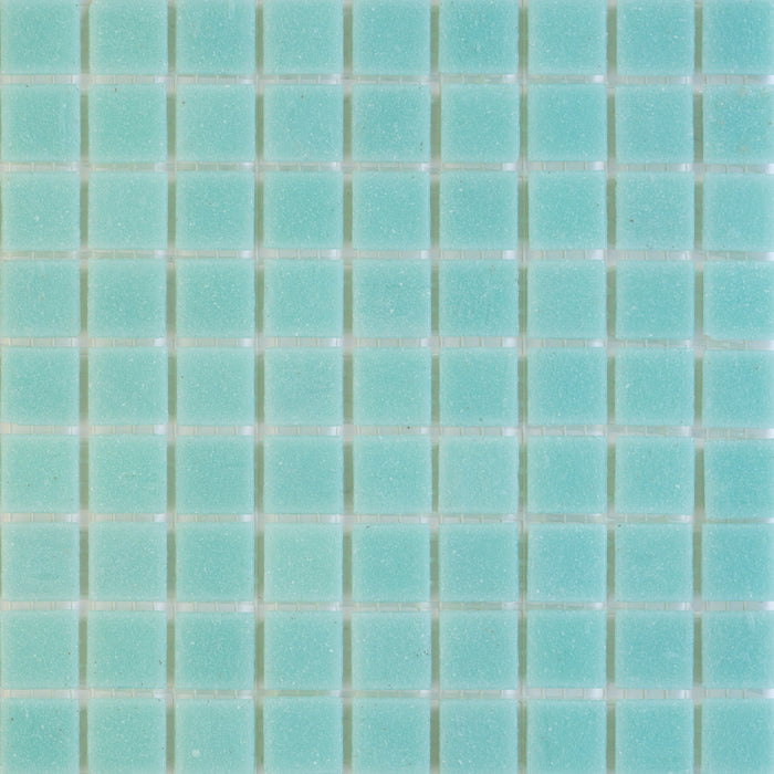 Sample of Modwalls Brio Glass Mosaic Tile | Cool Breeze | Blue | Colorful Modern & Midcentury glass tile for kitchens, bathrooms, backsplashes, showers, pools & outdoors.