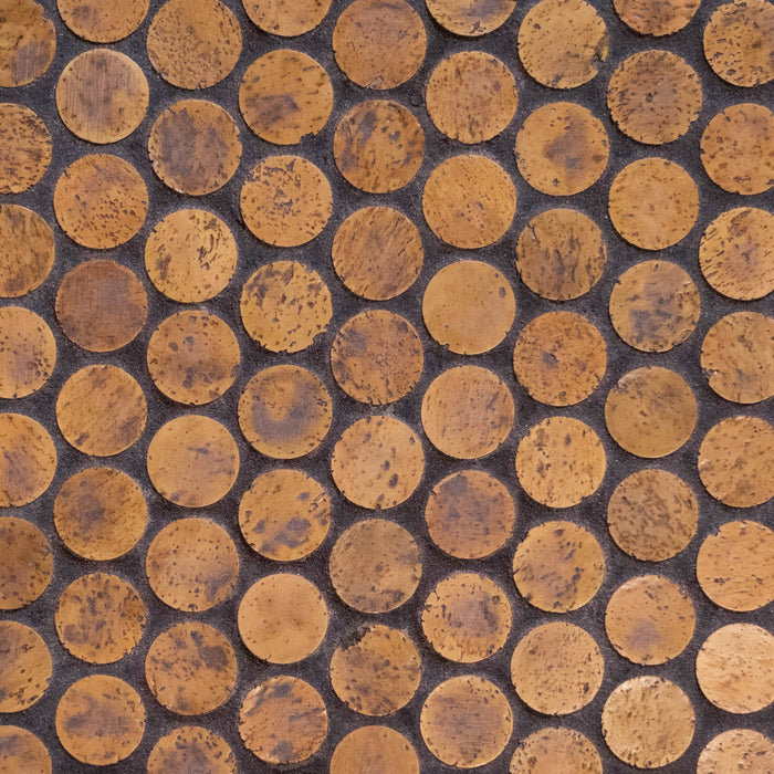 Modwalls CorkDotz Large Cork Penny Round Tile | Brown | Modern eco-friendly tile for kitchens, backsplashes, bathrooms & floors.