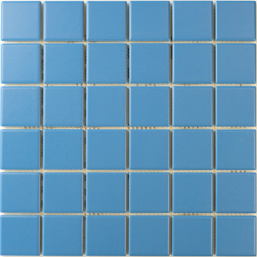 Modwalls ColorBlock 2 Porcelain Tile | Cornflower | Blue | Colorful Modern & Midcentury tile for bathrooms, kitchens, backsplashes, showers, floors, pools & outdoors.