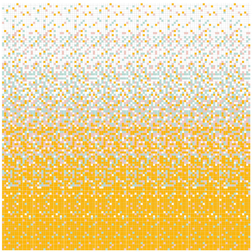 Modwalls Brio Glass Mosaic Custom Gradient Tile | Custom Blend | Colorful Modern & Midcentury glass tile for kitchens, bathrooms, backsplashes, showers, pools & outdoors.