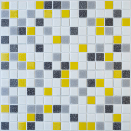 Modwalls Brio Glass Mosaic Tile | City Sunshine Blend | Multicolor | Colorful Modern & Midcentury glass tile for kitchens, bathrooms, backsplashes, showers, pools & outdoors.