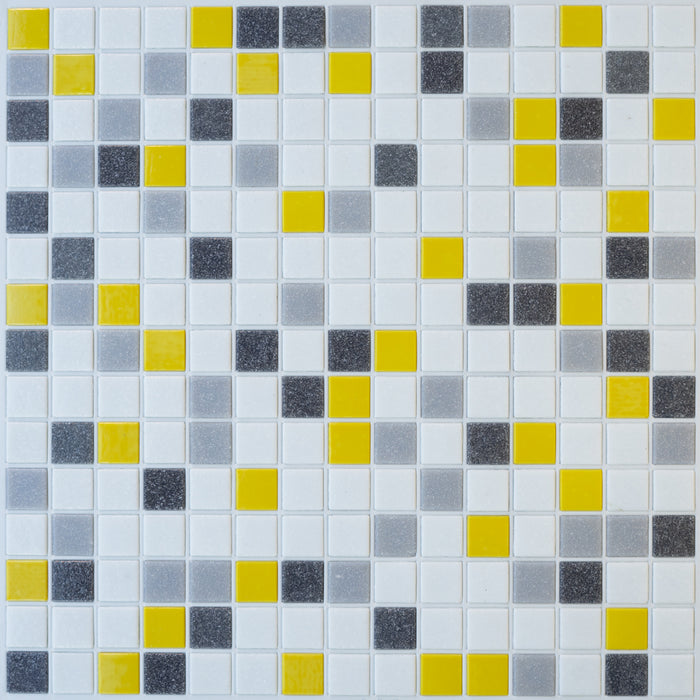 Modwalls Brio Glass Mosaic Tile | City Sunshine Blend | Colorful Modern & Midcentury glass tile for kitchens, bathrooms, backsplashes, showers, floors, pools & outdoors. 