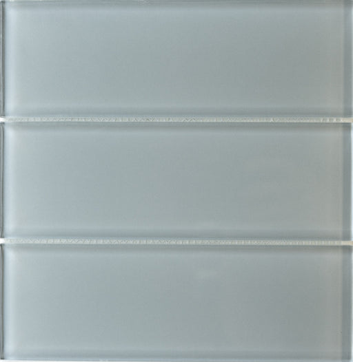 Modwalls Lush Glass Subway Tile | 3x9 in Fog Bank | Gray | Colorful Modern glass tile for bathrooms, showers, kitchen, backsplashes, pools & outdoors.