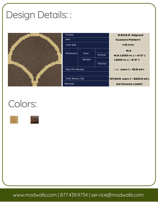 Custom Mosaic Pattern | Glass Tile