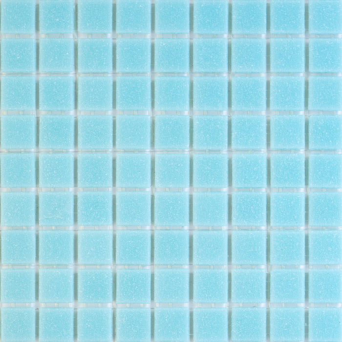 Sample of Modwalls Brio Glass Mosaic Tile | Dreamy | Blue | Colorful Modern & Midcentury glass tile for kitchens, bathrooms, backsplashes, showers, pools & outdoors.