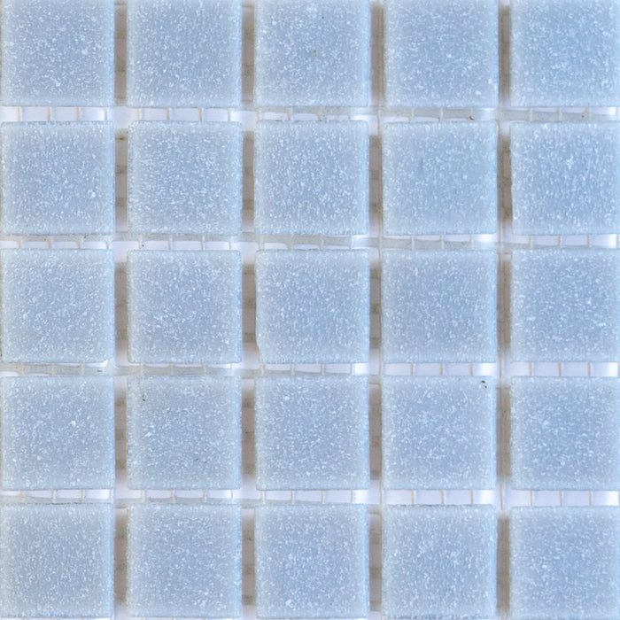 Sample of Modwalls Brio Glass Mosaic Tile | Flannel | Gray | Colorful Modern & Midcentury glass tile for kitchens, bathrooms, backsplashes, showers, pools & outdoors.