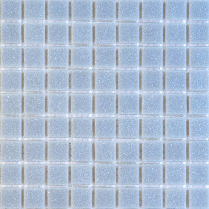 Sample of Modwalls Brio Glass Mosaic Tile | Flannel | Gray | Colorful Modern & Midcentury glass tile for kitchens, bathrooms, backsplashes, showers, pools & outdoors.