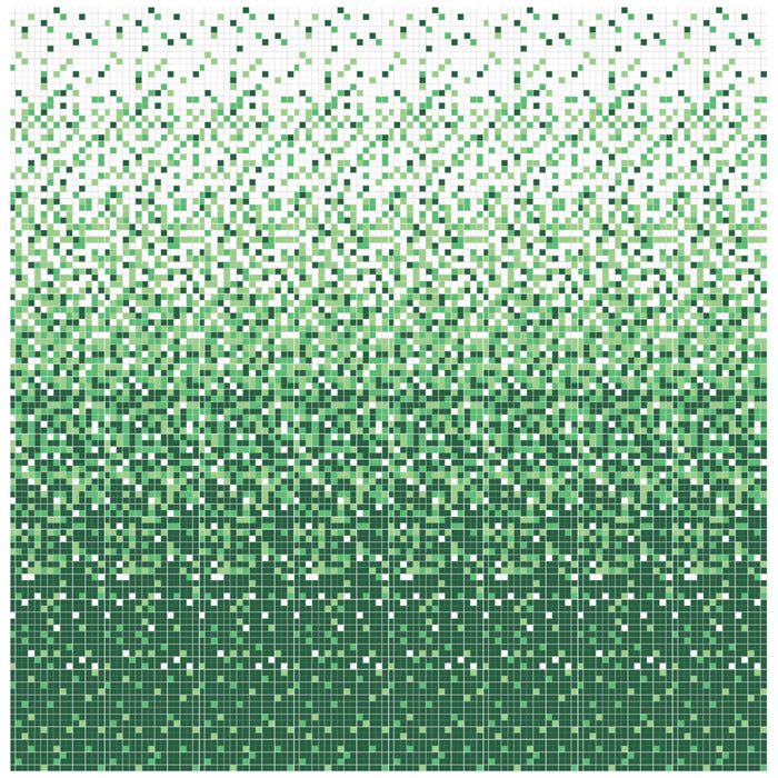 Modwalls Brio Glass Mosaic Gradient Tile | Forest Gradient | Colorful Modern & Midcentury glass tile for kitchens, bathrooms, backsplashes, showers, pools & outdoors.