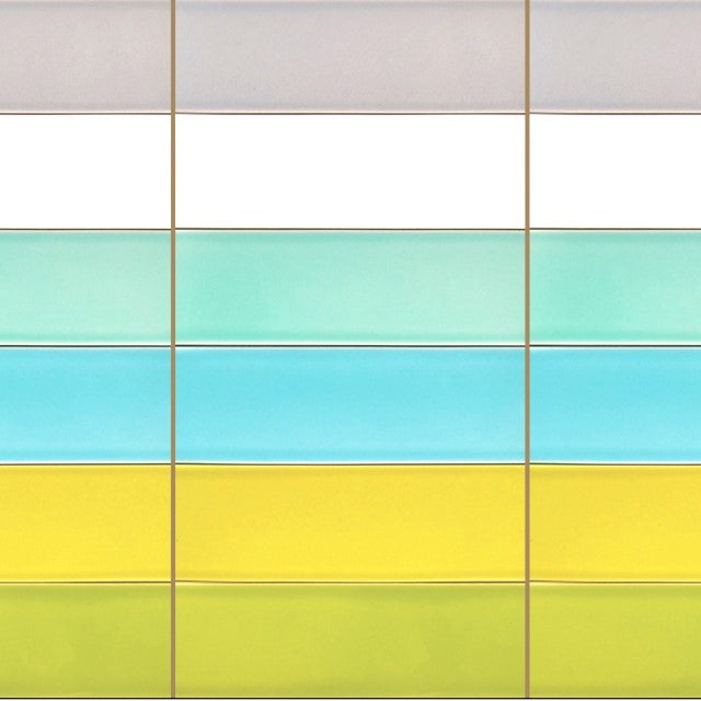 Modwalls Fresco Handmade Ceramic Tile | Classic ceramic tile for backsplashes, kitchens, bathrooms, showers & feature areas. In stock and available in white, gray, green, blue, teal and chartreuse yellow.