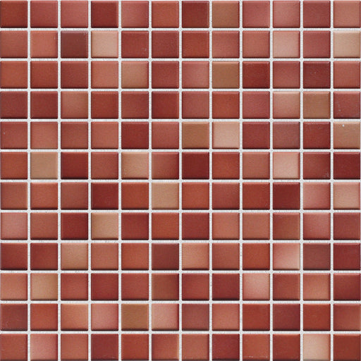 Modwalls Mediterranean Mosaic Porcelain Tile | Genoa Blend Matte | Red | Colorful Modern & Midcentury tile for bathrooms, kitchens, backsplashes, showers, floors, pools & outdoors.