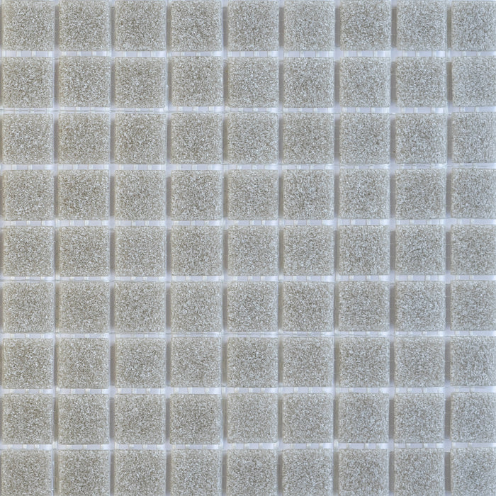 Sample of Modwalls Brio Glass Mosaic Tile | Gravel | Gray | Colorful Modern & Midcentury glass tile for kitchens, bathrooms, backsplashes, showers, pools & outdoors.