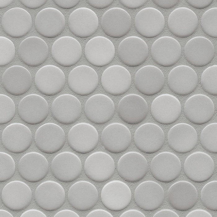 Sample of PopDotz Porcelain Tile | Gray Salt Blend 1" Gloss