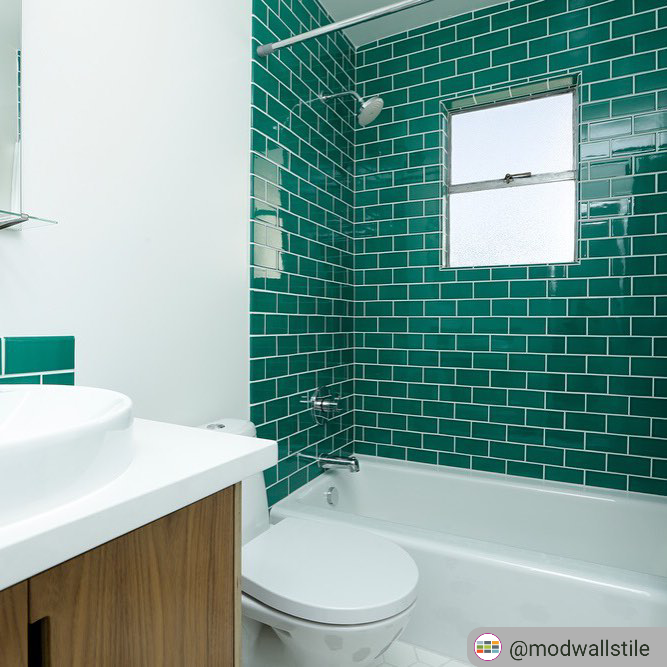 Modwalls Kiln Handmade Ceramic Tile | 3x6 Subway | Colorful Modern tile for backsplashes, kitchens, bathrooms, showers & feature areas.