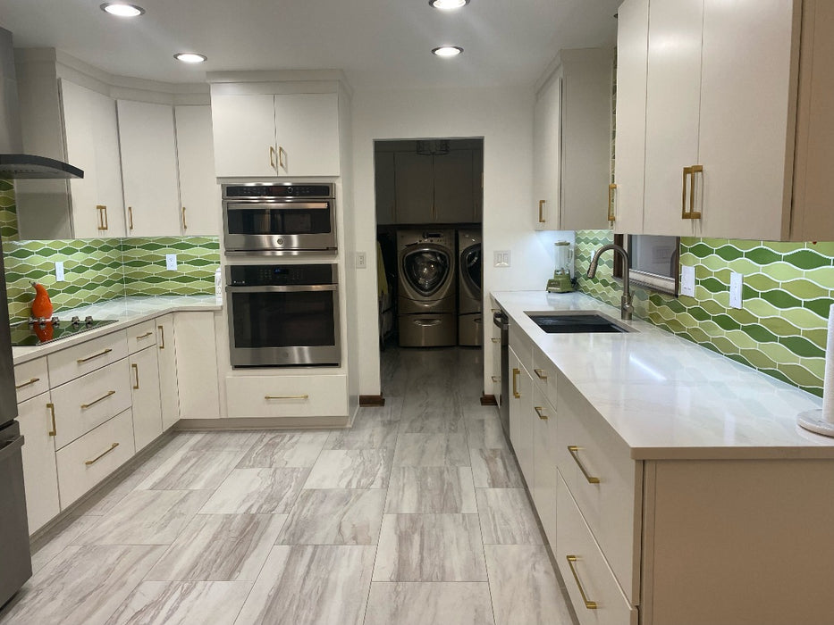 Modwalls Kiln Handmade Ceramic Tile | Minnow | Colorful Modern tile for backsplashes, kitchens, bathrooms, showers & feature areas.