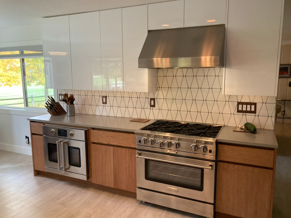 Modwalls Kiln Handmade Ceramic Tile | Wedge | Colorful Modern tile for backsplashes, kitchens, bathrooms, showers & feature areas.