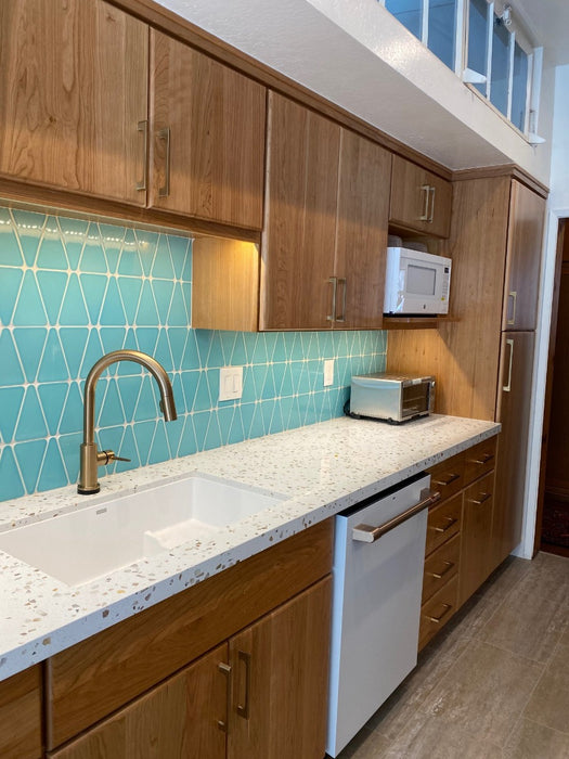 Modwalls Kiln Handmade Ceramic Tile | Wedge | Colorful Modern tile for backsplashes, kitchens, bathrooms, showers & feature areas.