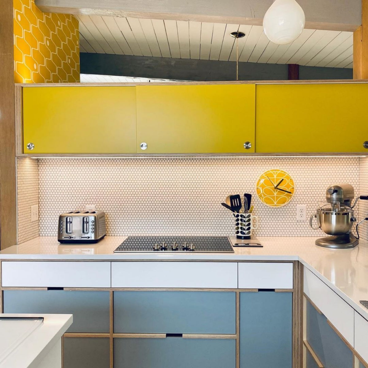 Modwalls ModDotz Porcelain Penny Round Tile | Marshmallow | Colorful Modern & Midcentury tile for bathrooms, kitchens, backsplashes, showers, floors, pools & outdoors.