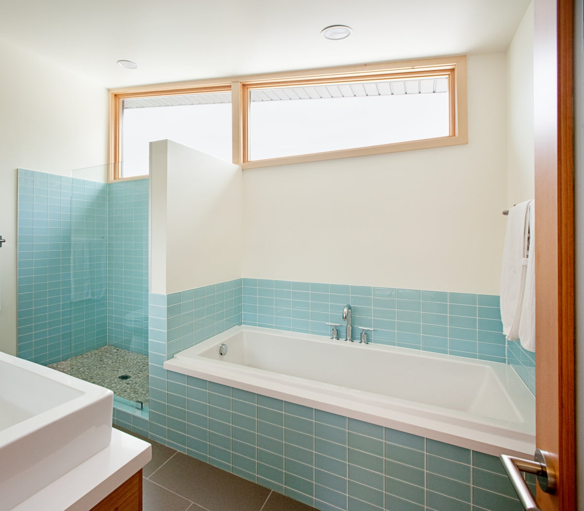 Modwalls Lush Glass Subway Tile | Vapor 3x6 | Modern glass tile for bathrooms, showers, kitchen, backsplashes, pools & outdoors. 