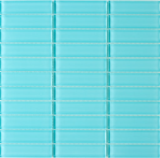 Modwalls Lush Glass Subway Tile | 1x4 in breaker blue | Colorful Modern glass tile for bathrooms, showers, kitchen, backsplashes, pools & outdoors.