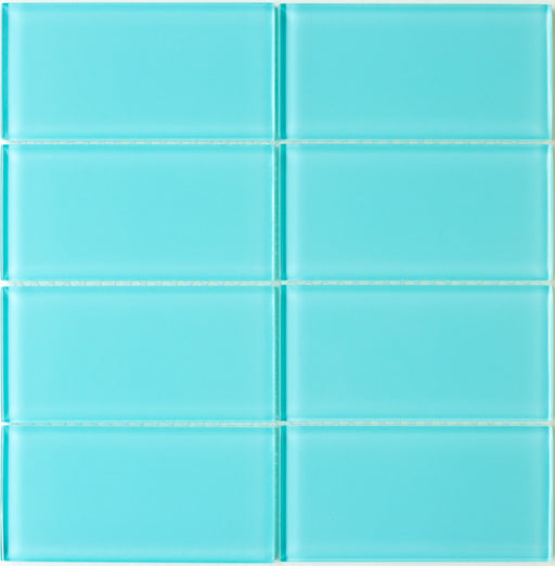 Modwalls Lush Glass Subway Tile | 3x6 in breaker blue | Colorful Modern glass tile for bathrooms, showers, kitchen, backsplashes, pools & outdoors.