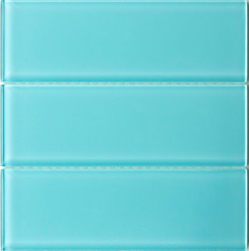 Modwalls Lush Glass Subway Tile | 3x9 in breaker | blue | Colorful Modern glass tile for bathrooms, showers, kitchen, backsplashes, pools & outdoors.