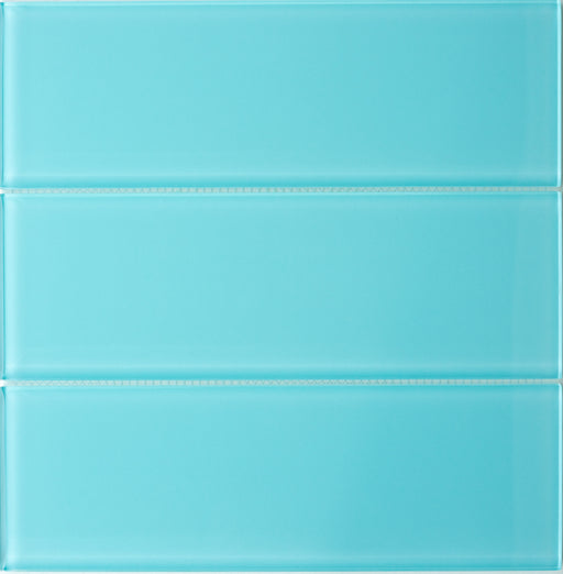 Modwalls Lush Glass Subway Tile | 4x12 in breaker blue | Colorful Modern glass tile for bathrooms, showers, kitchen, backsplashes, pools & outdoors.