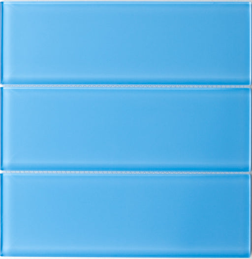 Modwalls Lush Glass Subway Tile | 3x9 Periwinkle | Blue | Colorful Modern glass tile for bathrooms, showers, kitchen, backsplashes, pools & outdoors.