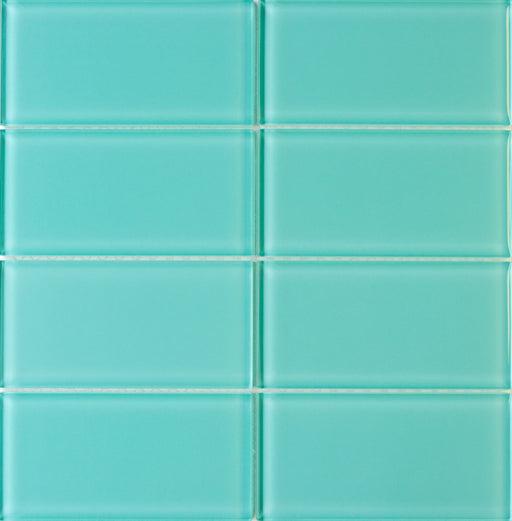 Modwalls Lush Glass Subway Tile | 3x6 Pool | Colorful Modern glass tile for bathrooms, showers, kitchen, backsplashes, pools & outdoors. 