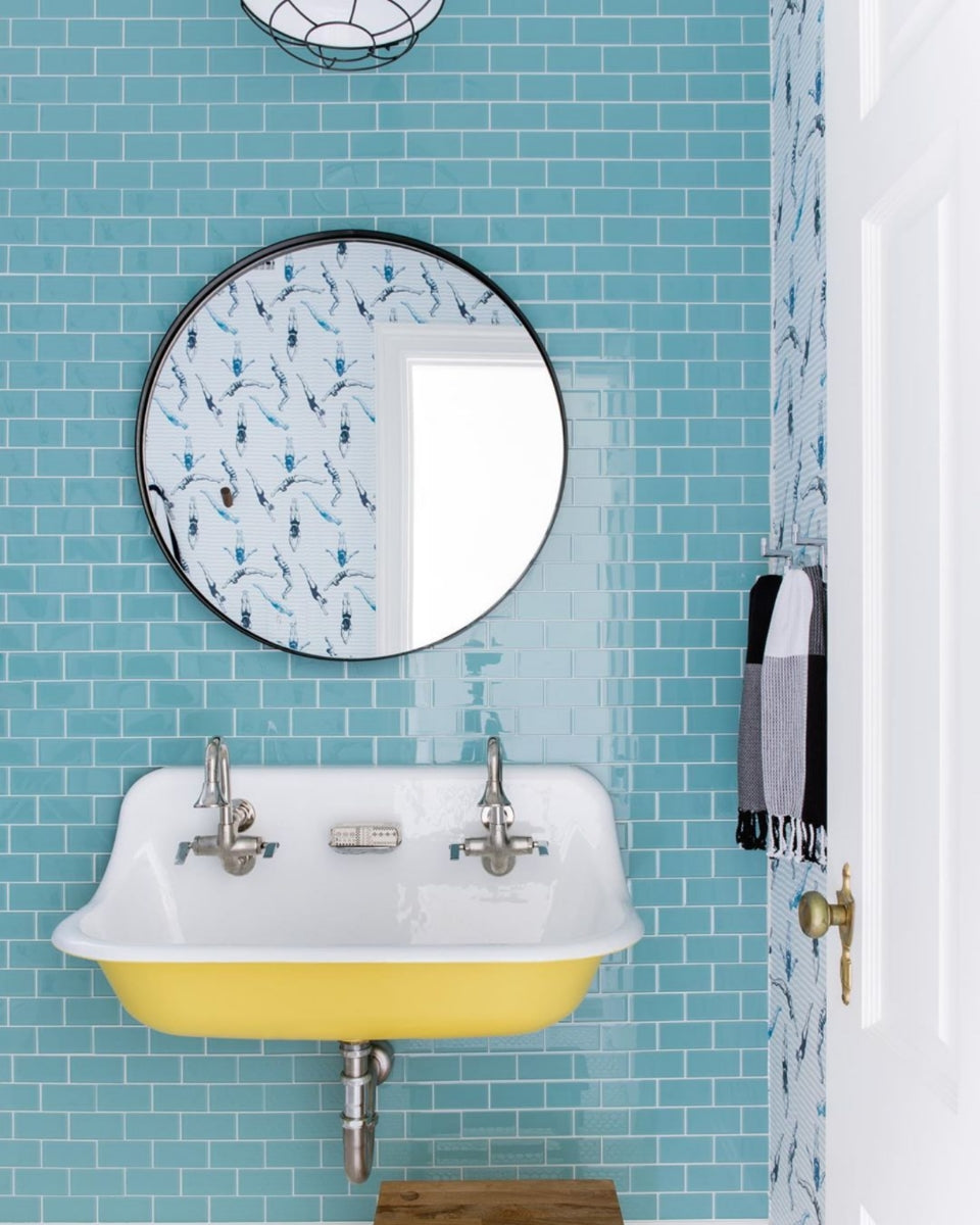 Modwalls Lush Glass Subway Tile | 3x6 in Breaker | Colorful Modern glass tile for bathrooms, showers, kitchen, backsplashes, pools & outdoors.