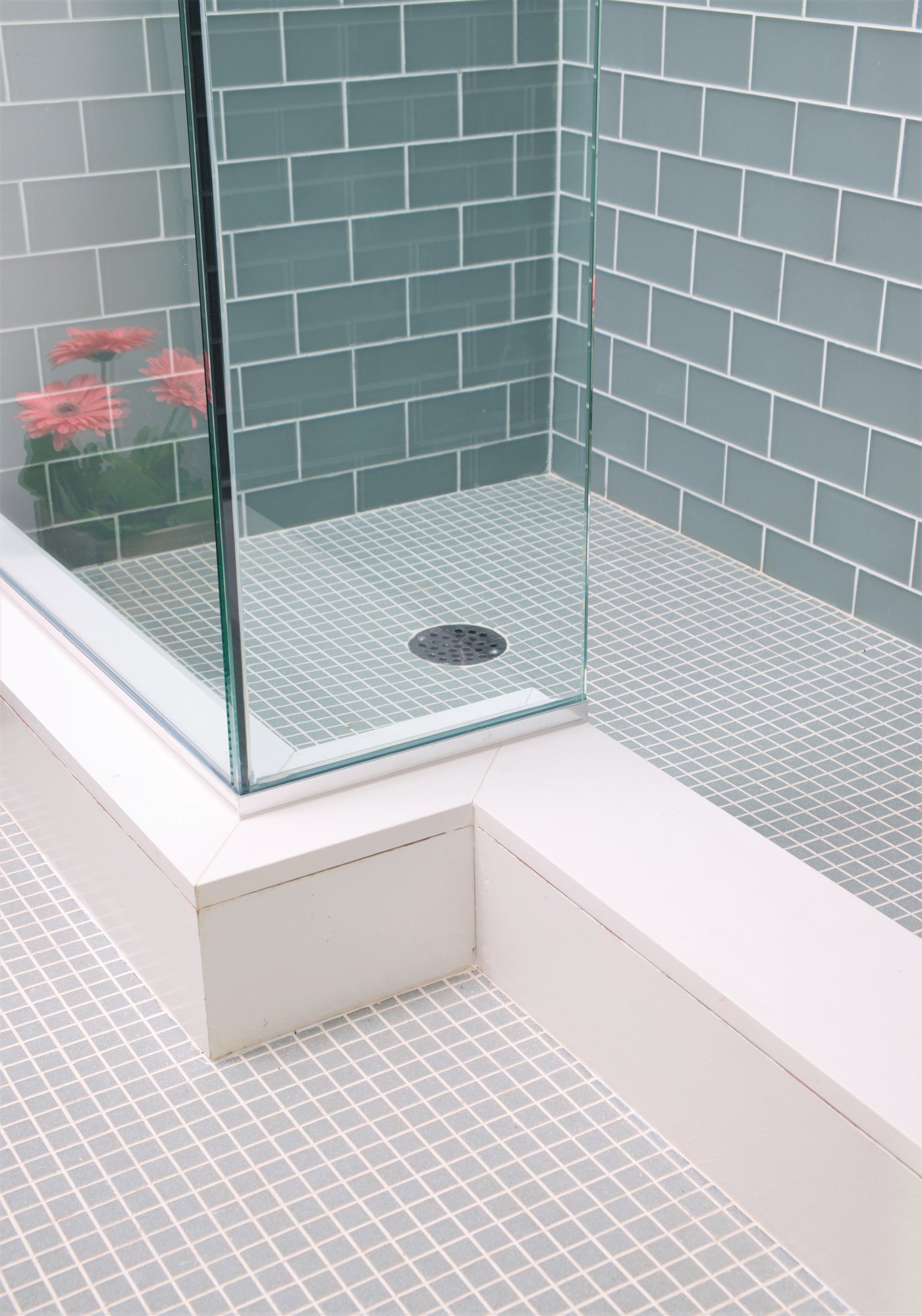Modwalls Lush Glass Subway Tile | Fogbank 3x6 | Colorful Modern glass tile for bathrooms, showers, kitchen, backsplashes, pools & outdoors.
