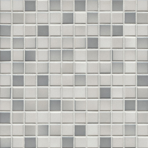 Modwalls Mediterranean Mosaic Porcelain Tile | Marrakesh Blend Gloss | Gray |  Colorful Modern & Midcentury tile for bathrooms, kitchens, backsplashes, showers, floors, pools & outdoors.